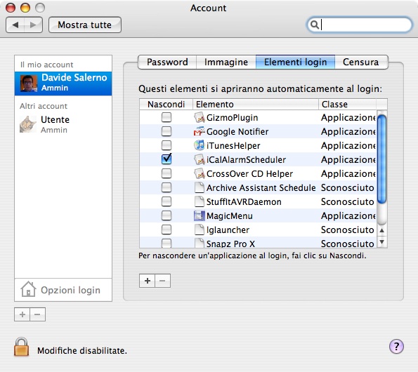 Elementi Login